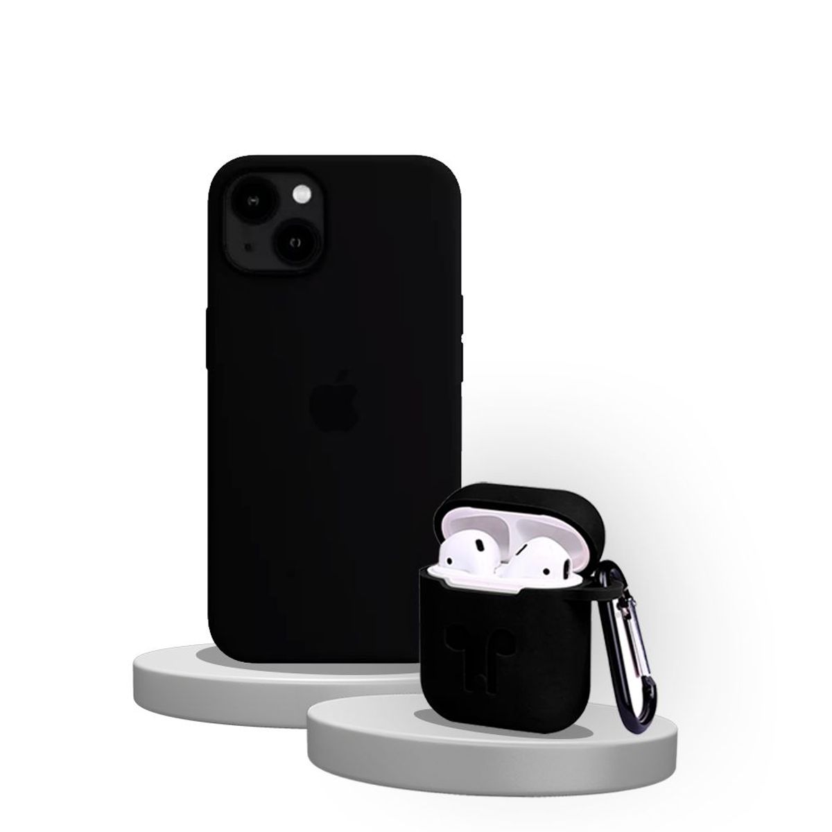 GENERICO - Case para iPhone 11 y Case de airpods de 1era gereracion Negro