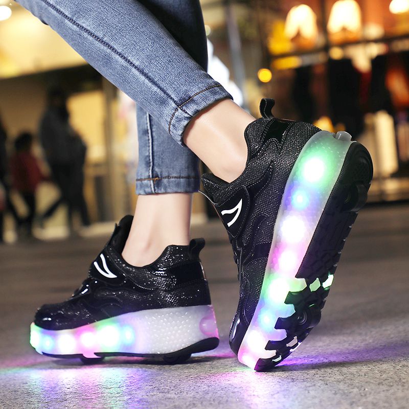 Luces Led Zapatos Skechers Para NiÃ±as Con Luces Grandes Las