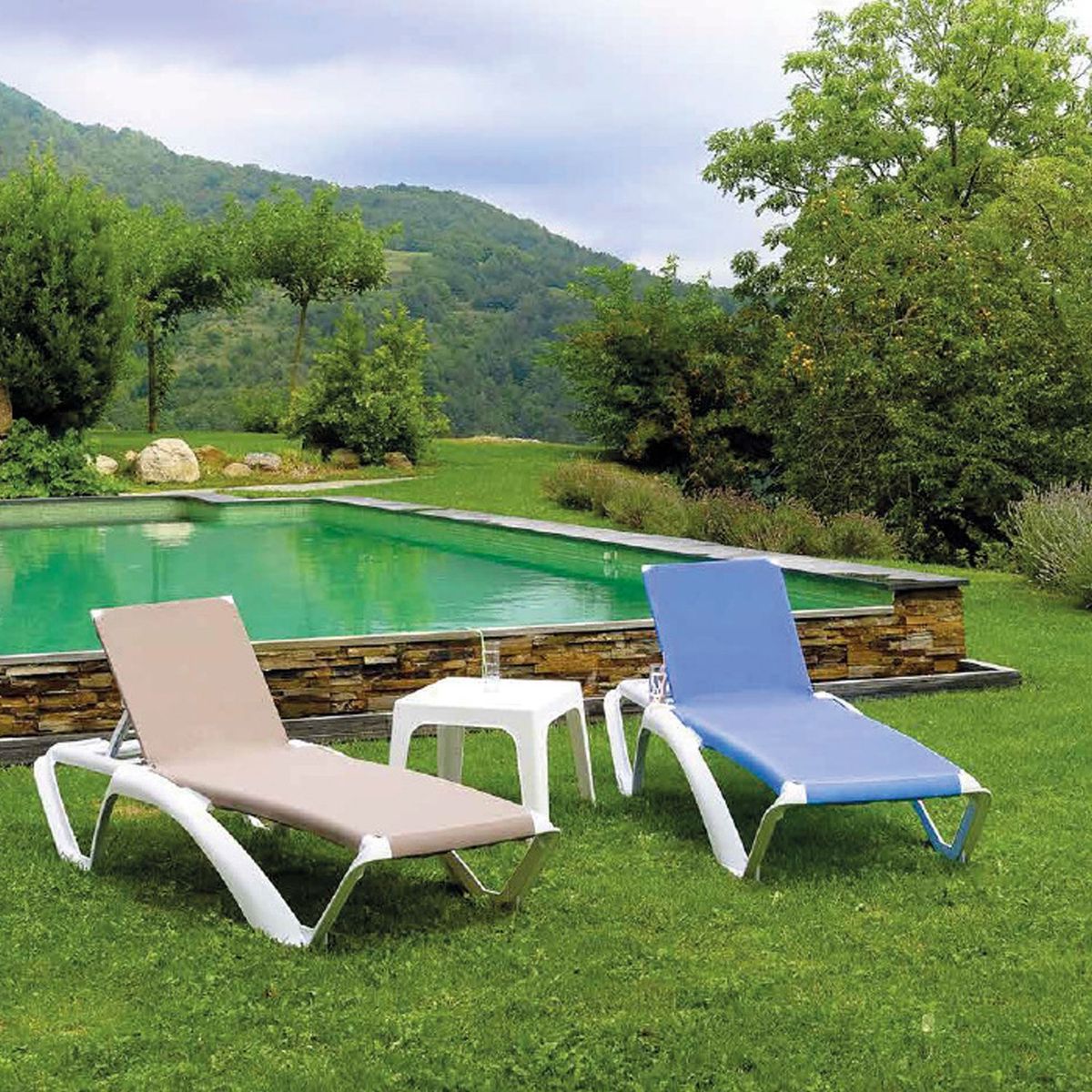 ZIYAZ - Mesa Auxiliar Monaco Blanco