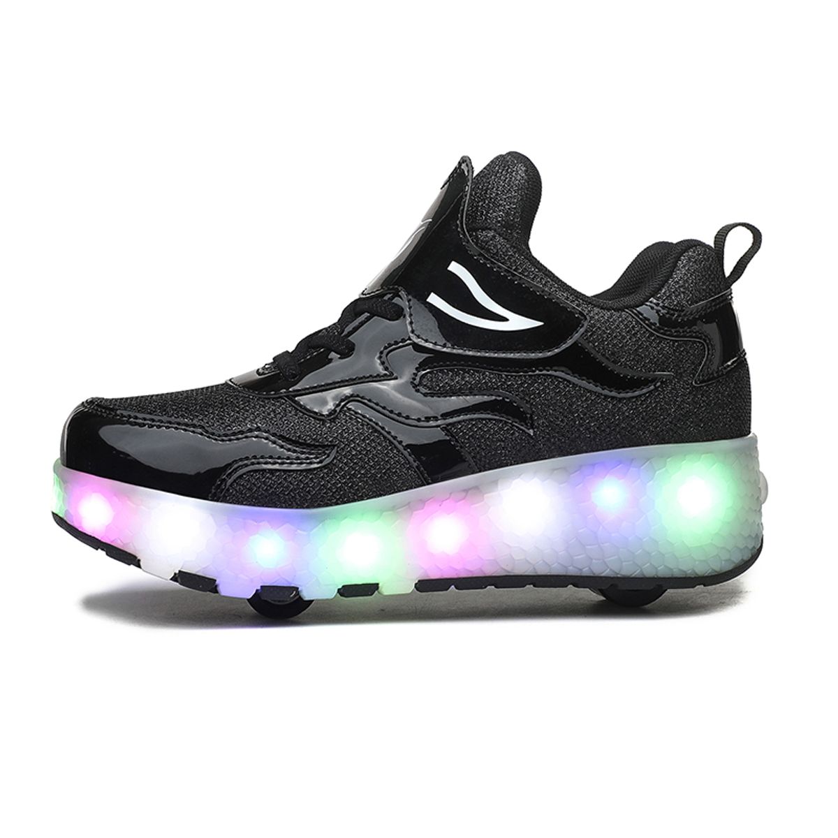 SHANDIAN - Zapatillas con ruedas y luces LED recargables con USB ni?as y ni?os