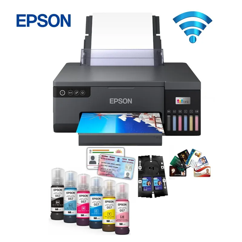 EPSON - Impresora Fotografica Epson Ecotank L8050 PVC CD DVD USB Wi-Fi Direct