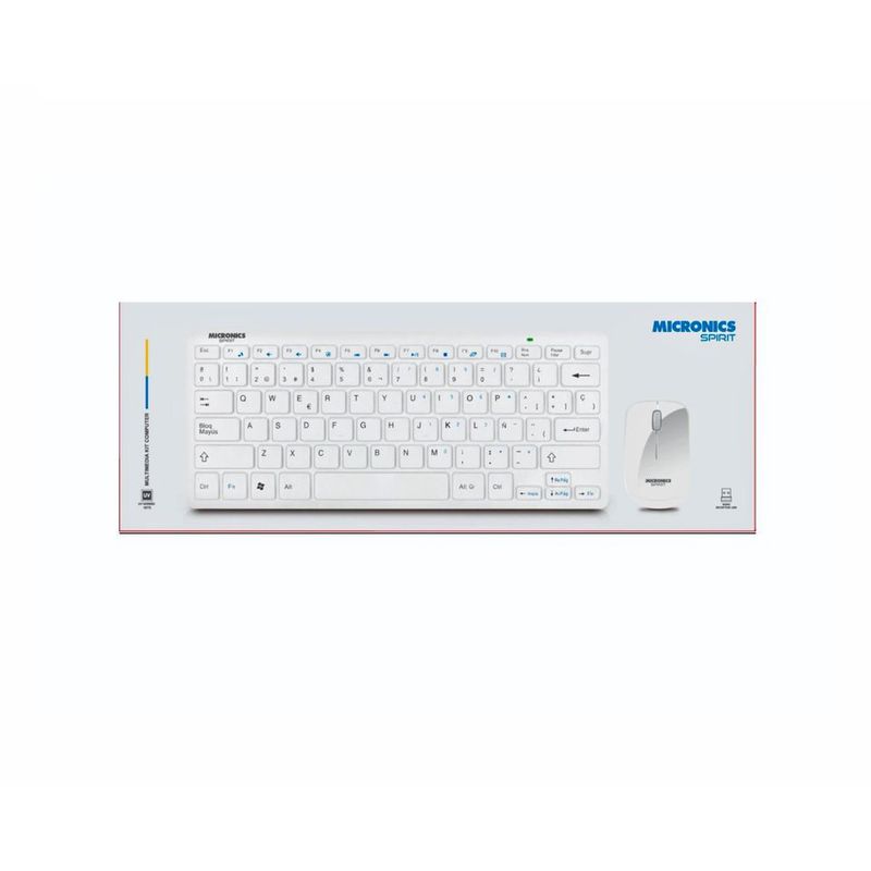 MICRONICS - Kit Teclado Mouse Inalambrico Micronics Spirit WT800W Smart Tv
