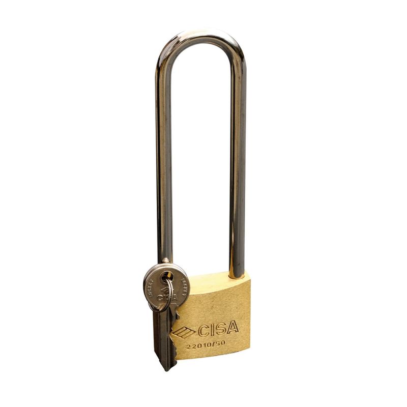 CISA - Candado Cisa Arco Latón  de 50 mm Arco Largo.