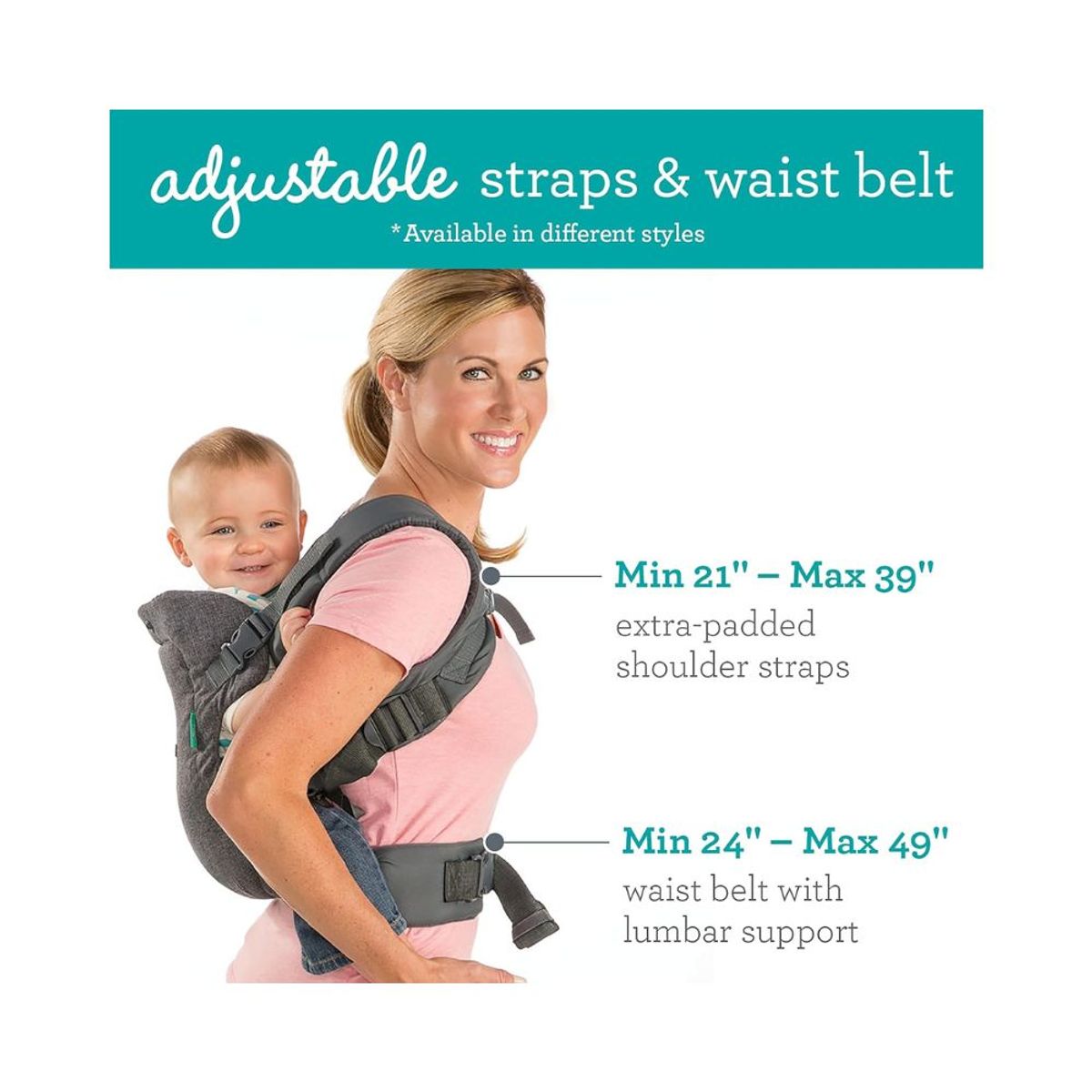 INFANTINO - Canguro Infantino 4 en 1 Ergonómico Convertible Porta Bebe