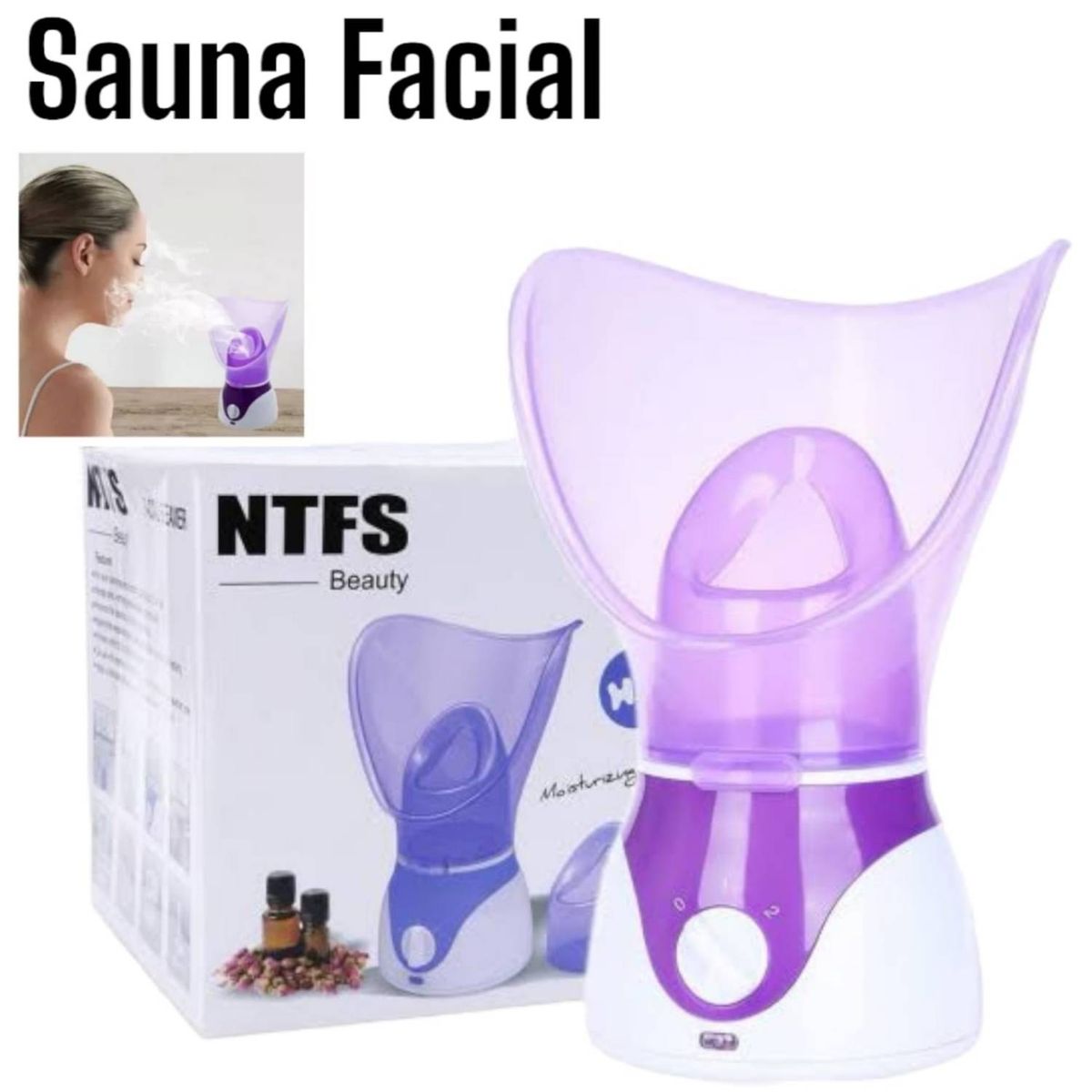 OEM - Mini Sauna Facial Vaporizador Violet Limpieza Profunda Rehidrata Cutis