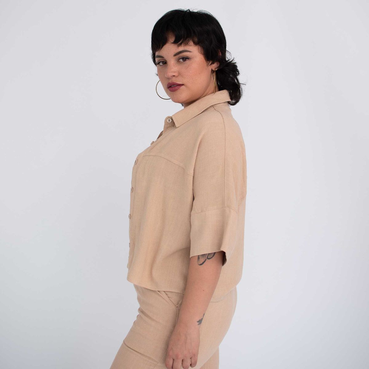 EVANIC - BLUSA SEMICROP LISA - EVANIC MUJER