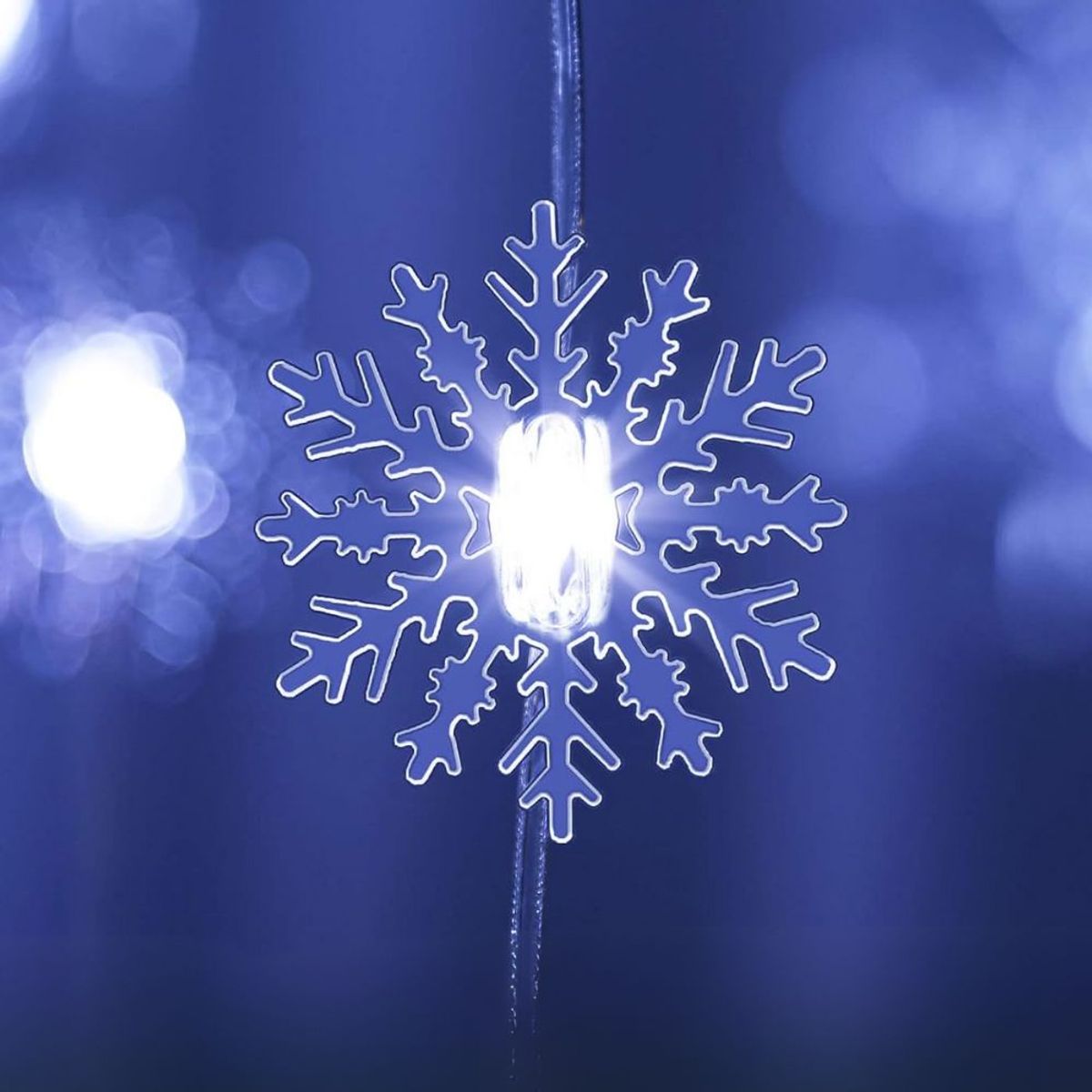 INSPIRA - Luces Led Copo de Nieve Guirnalda de Decoración Navidad