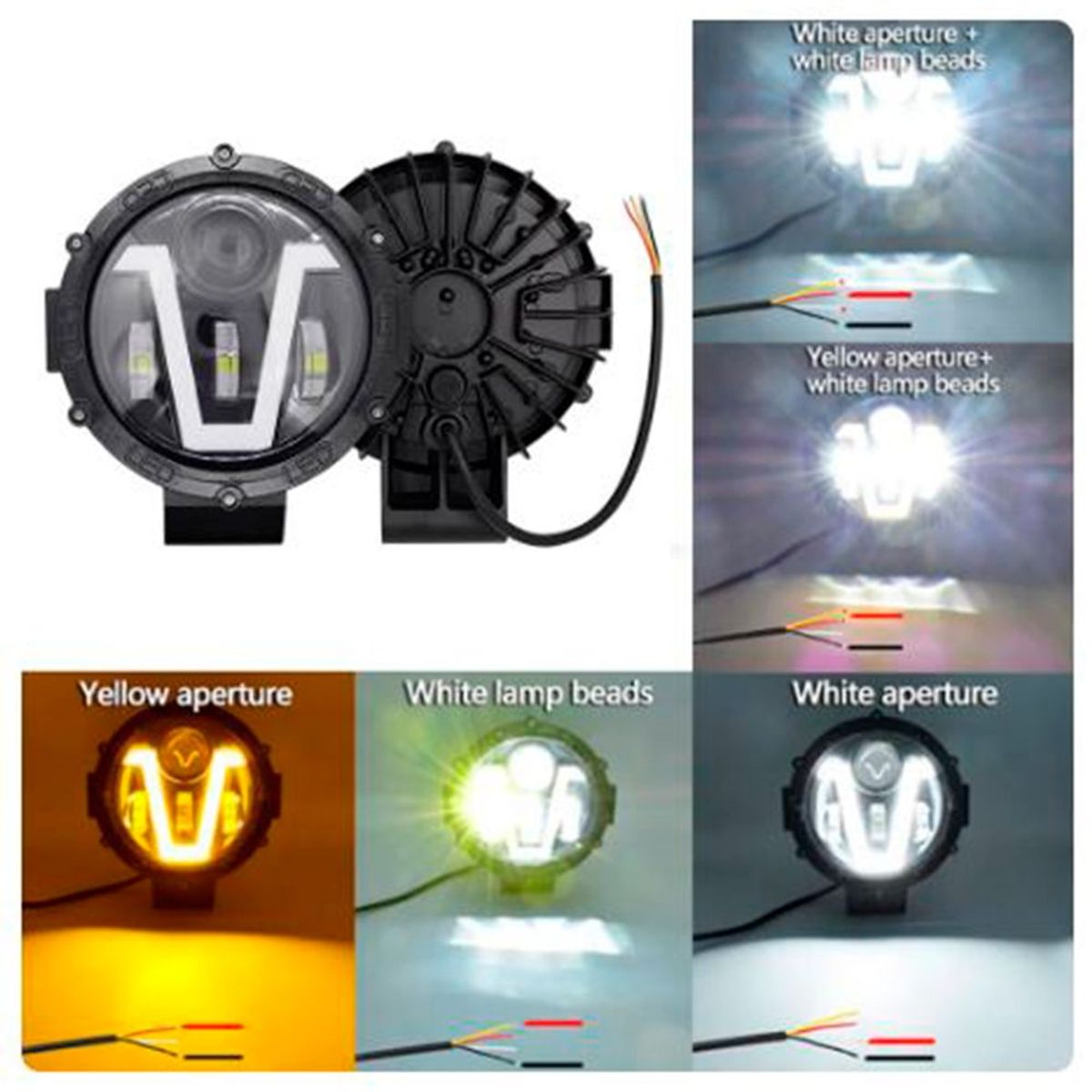 GENERICO - Faro Led 7″ Off Road Modelo V 5000LM Kontrol