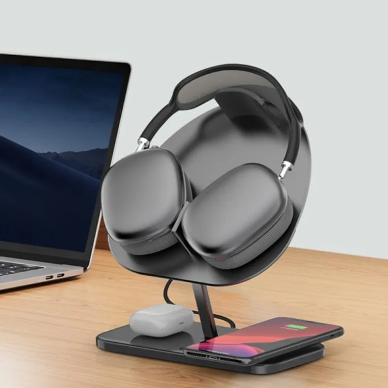 WIWU - Cargador inalámbrico con soporte WiWU M15 Hubble - Gris