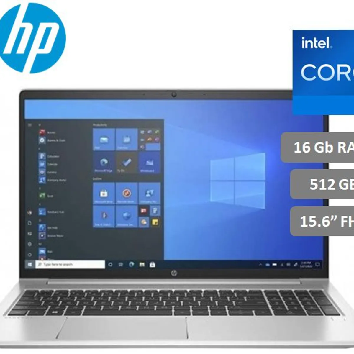 HP - Laptop HP ProBook 450 G9 Core i7-1255U 16GB RAM 512GB SSD Pantalla 15.6" Windows 11 Pro.