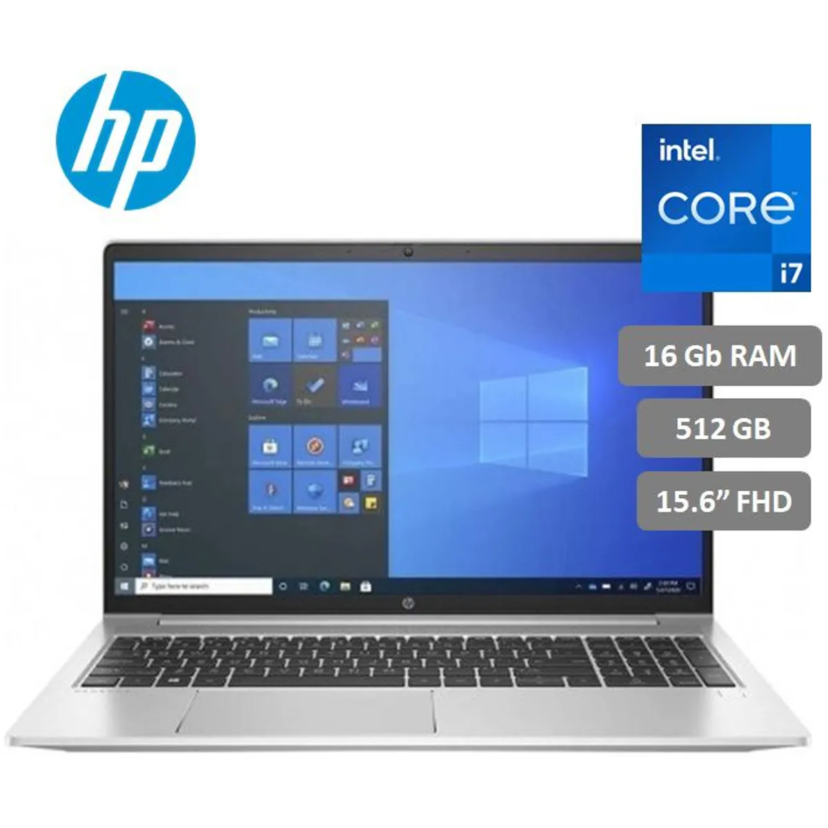HP - Laptop HP ProBook 450 G9 Core i7-1255U 16GB RAM 512GB SSD Pantalla 15.6" Windows 11 Pro.