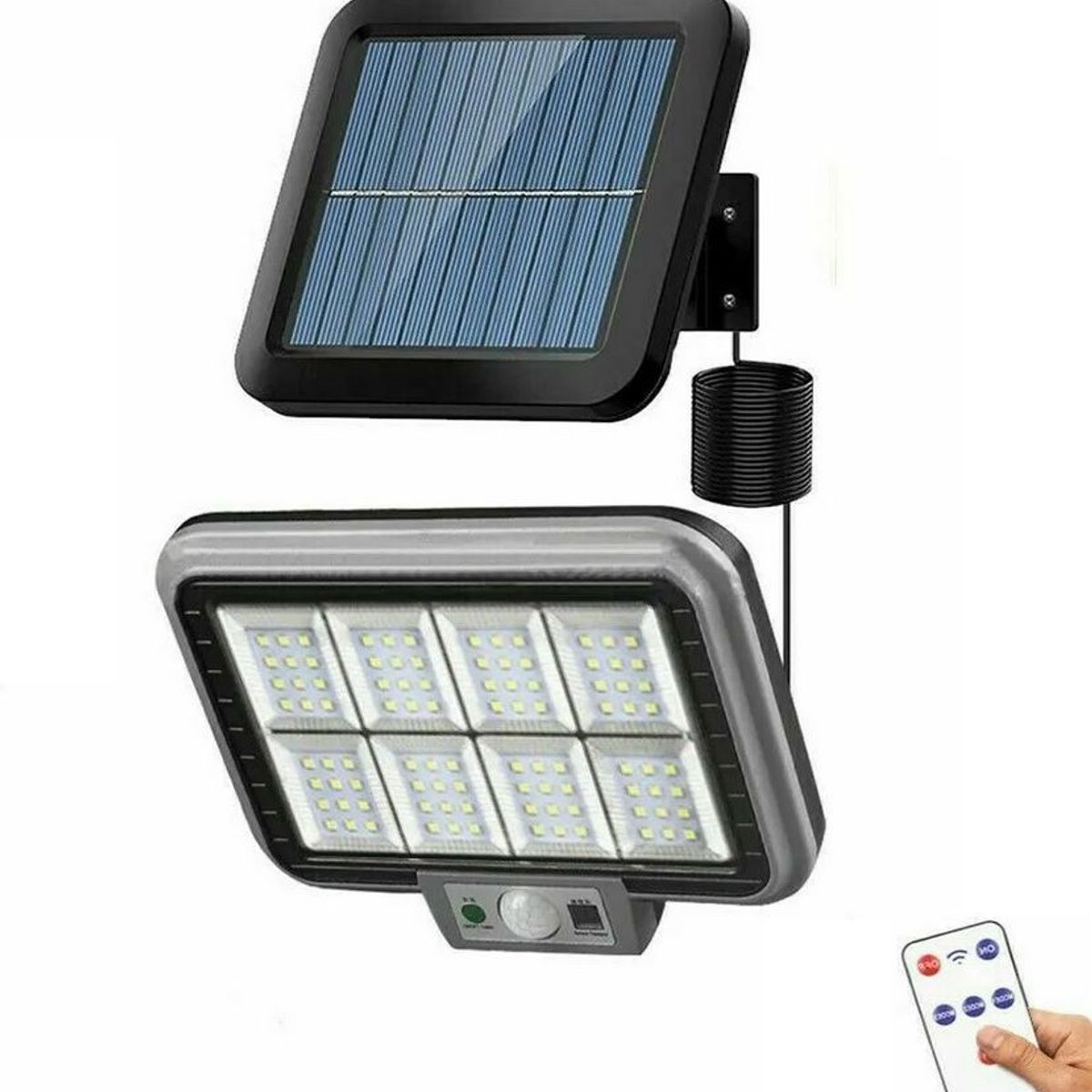 SEISA - Lampara Luz Solar Led - Autoencedido - Sensor De Movimiento y Control