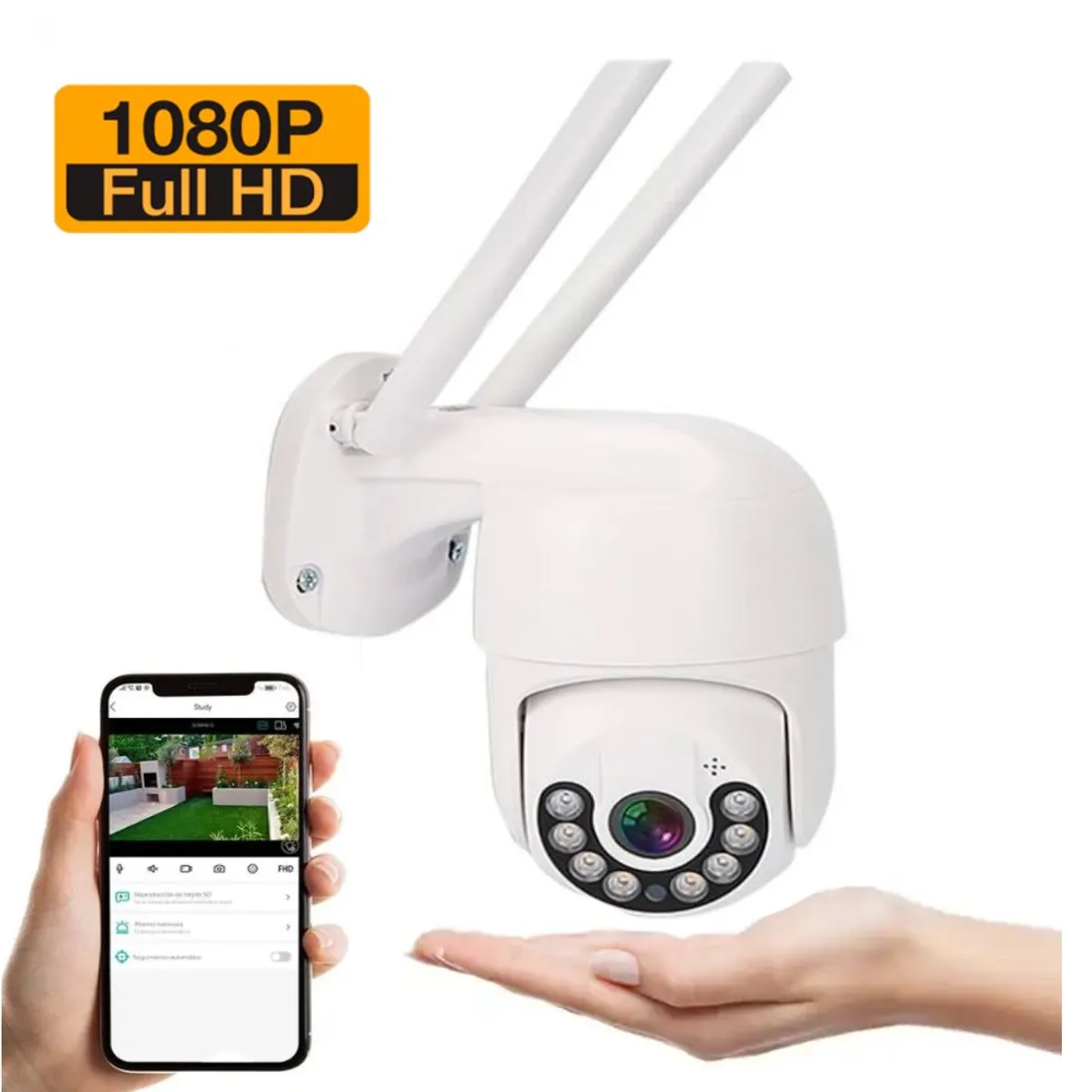 GENERICO - Cámara Seguridad IP Wifi Camaras para Interiores y Exteriores PTZ para el Hogar A8-PRO-2K