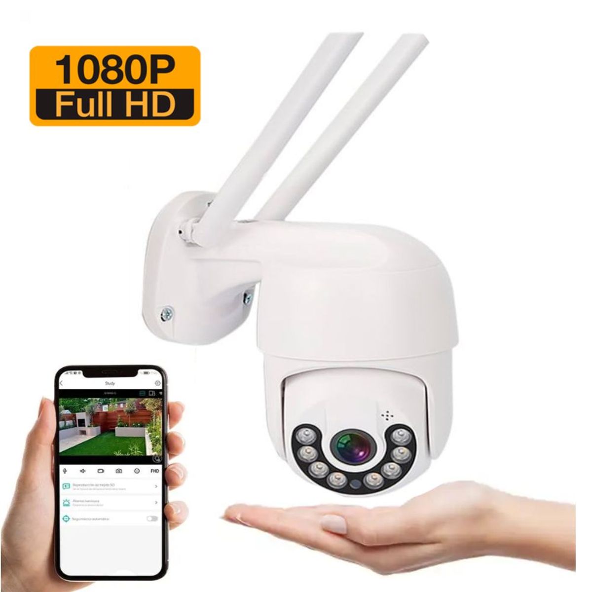 GENERICO - Cámara Seguridad IP Wifi Camaras para Interiores y Exteriores PTZ para el Hogar A8-PRO-2K