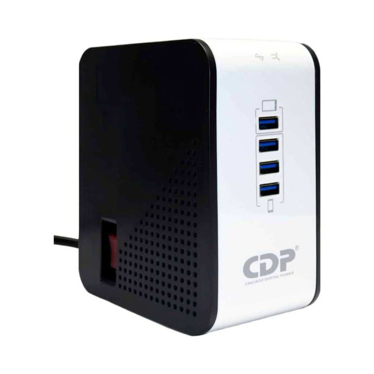 CDP - ESTABILIZADOR CDP R2CU-AVR1008I 1000VA/500W 8 SALIDAS 4 PUERTOS USB