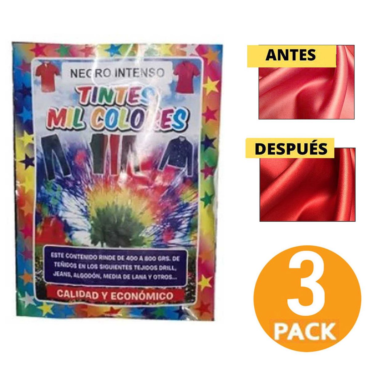 GENERICO - Tinte Para Teñir Ropa tela De Color Rojo Claro