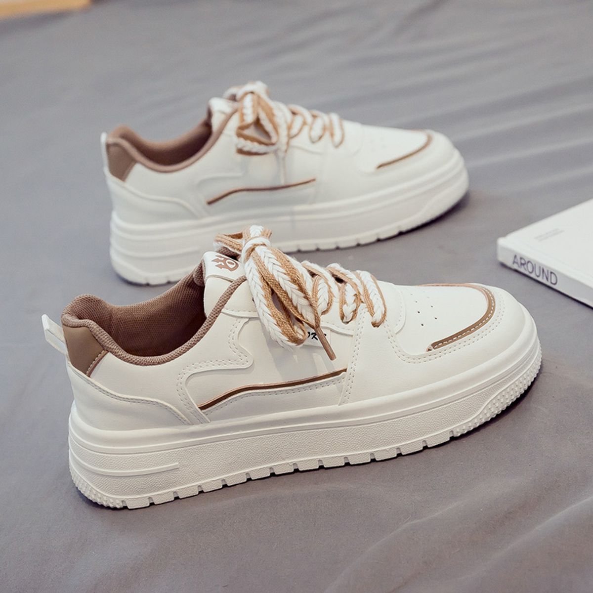 SHANDIAN - Mujer Zapatillas Urbana Plataforma Mujer