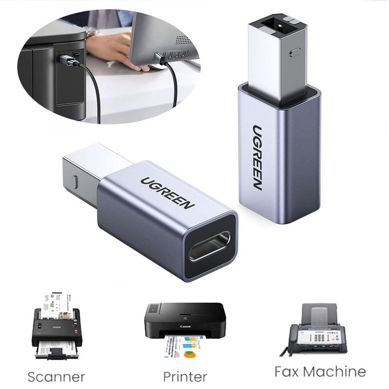 UGREEN - Adaptador USB C TIPO C a USB 2.0 Tipo B Impresora UGREEN 480Mbps