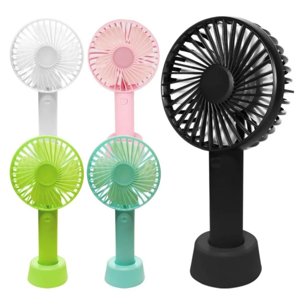 GENERICO - Ventilador De Mano Recargable Soporte Base Celular