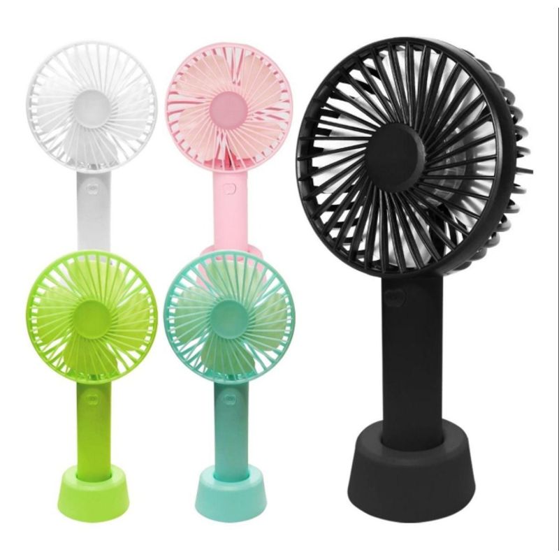GENERICO - Ventilador De Mano Recargable Soporte Base Celular