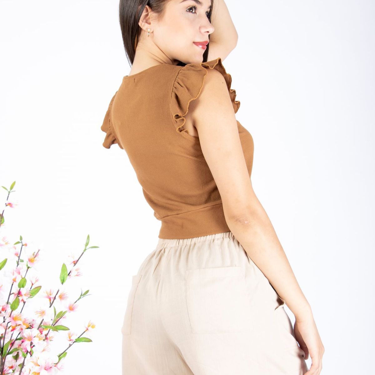 GENERICO - Top MÃ­a elaborado en rib de XMN para damas