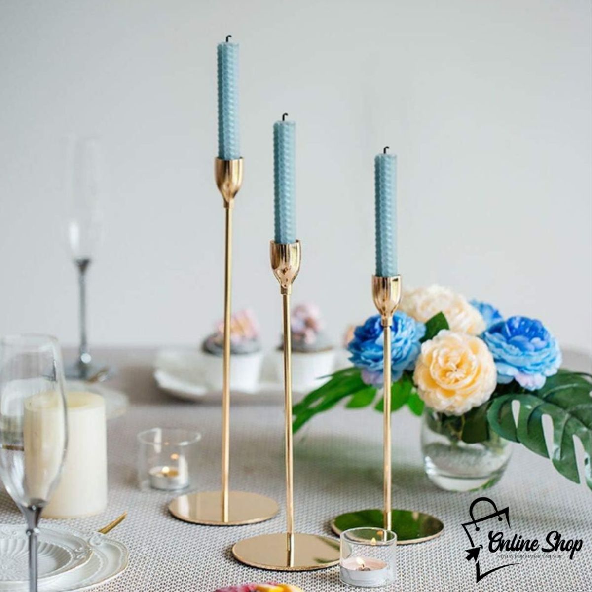 GENERICO - Set x3 Candelabro minimalista