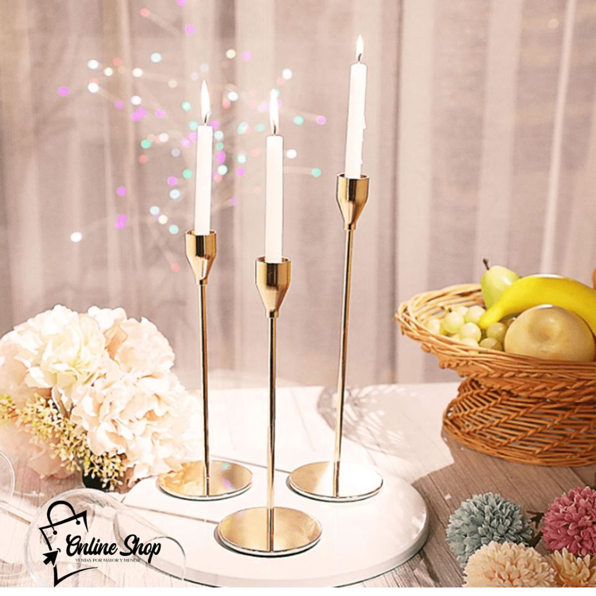 GENERICO - Set x3 Candelabro minimalista