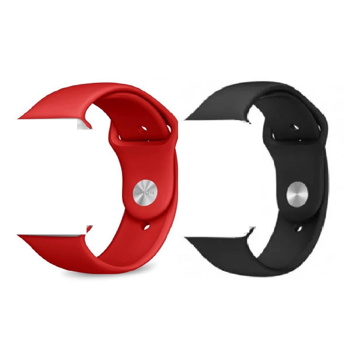 GENERICO - Correa Silicona para Apple Watch 42-44mm x 2 UNIDADES