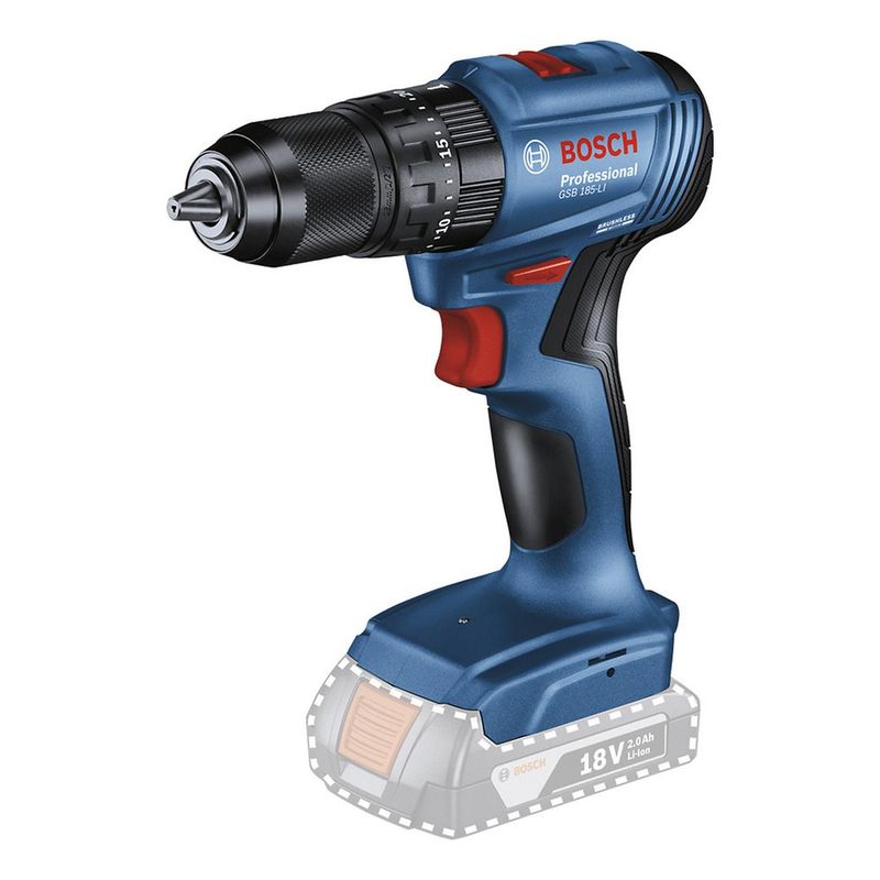 BOSCH - Taladro Percutor 12 18V Brushless Baretool Bosch GSB 185-LI