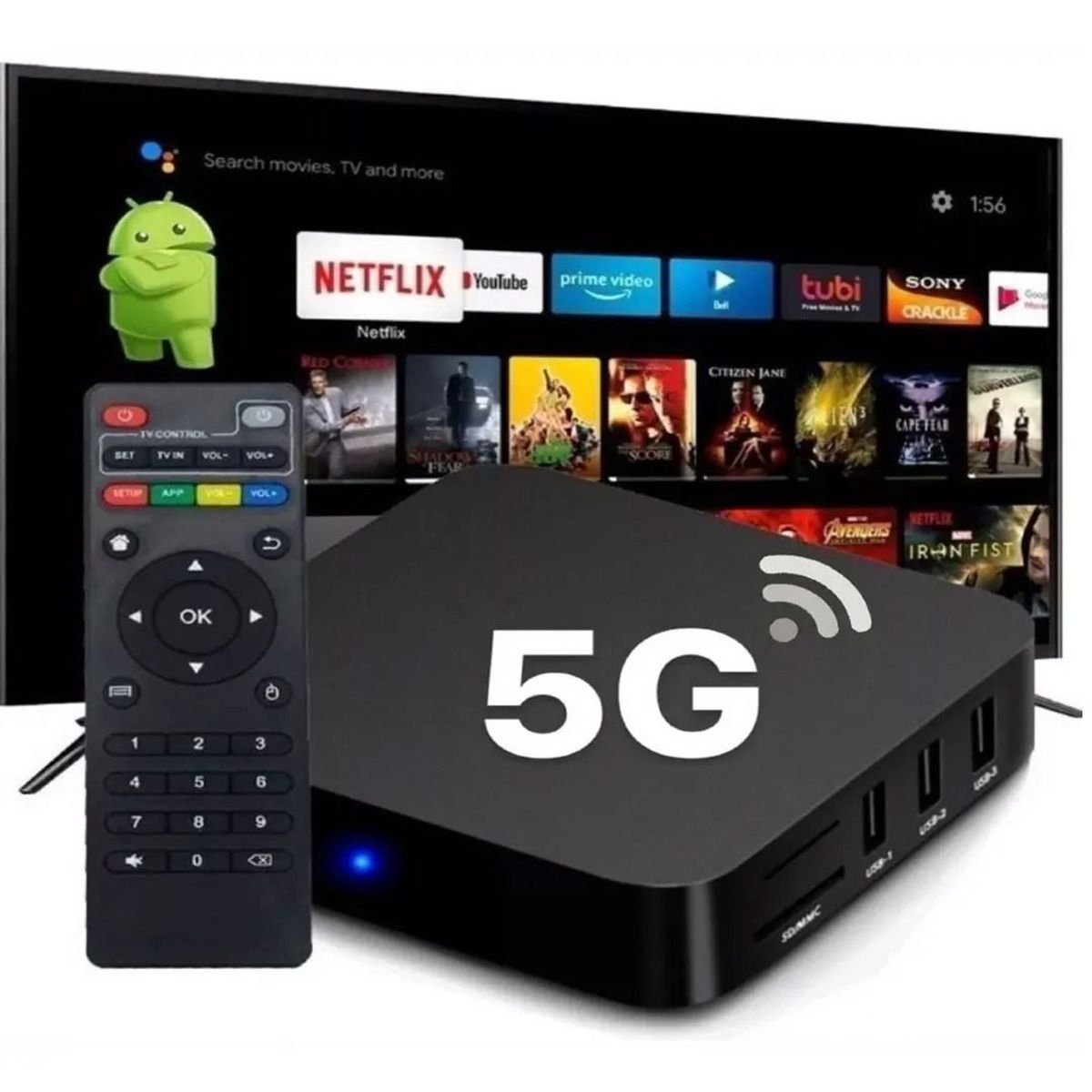 OEM - Smart TV BOX EL CLASICO MXQ PRO 5G 4K Android 5G Amplio WIFI QUAD CORE