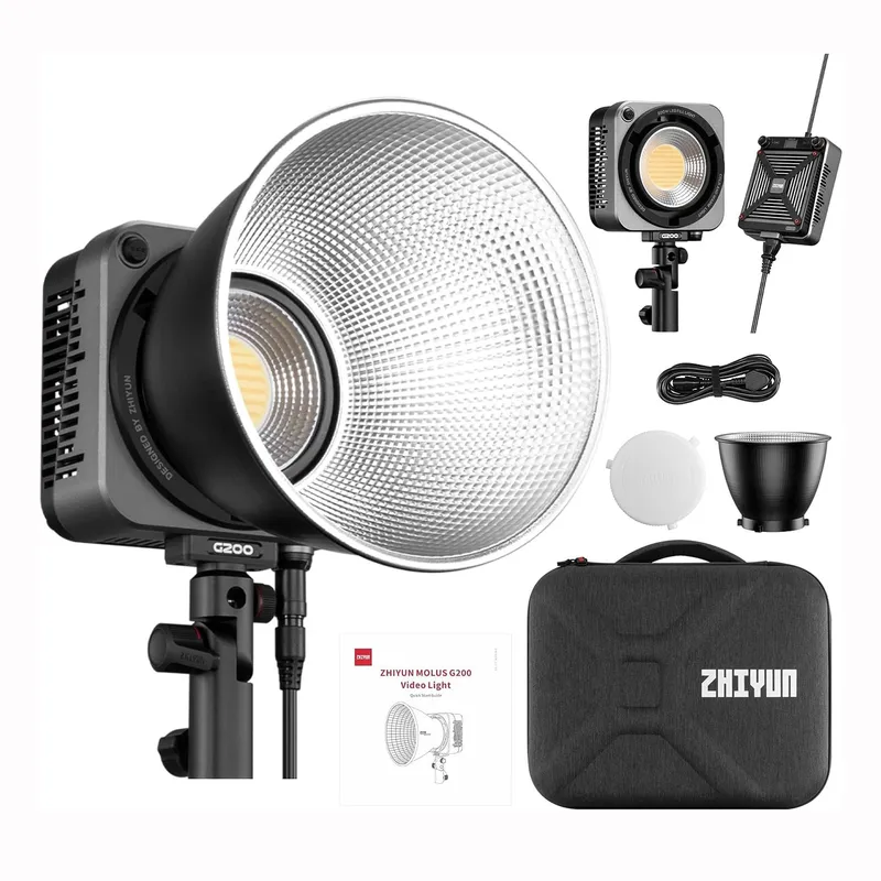 ZHIYUN - Zhiyun Molus G200 Combo Luz de video COB de 200 W con Montaje Bowens