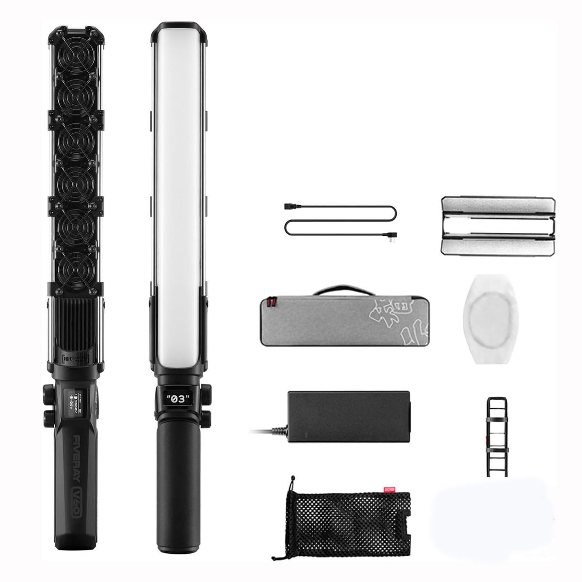 ZHIYUN - Tubo de Luz LED Bicolor Zhiyun FIVERAY V60 Combo