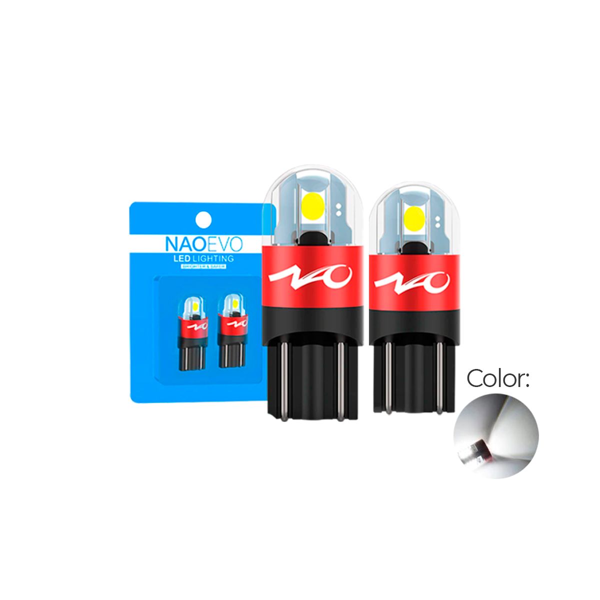 NAOEVO - Led T10 W5W Lágrima Blanco 400LM NAOEVO