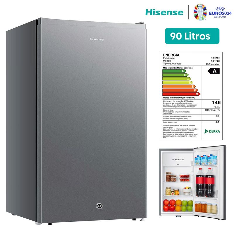 HISENSE - FRIGOBAR HISENSE 90 LITROS RR121H GRIS