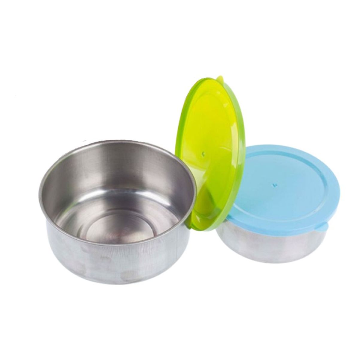 INSPIRA - Set de 4 Mini Bowls de Acero con Tapa de Colores