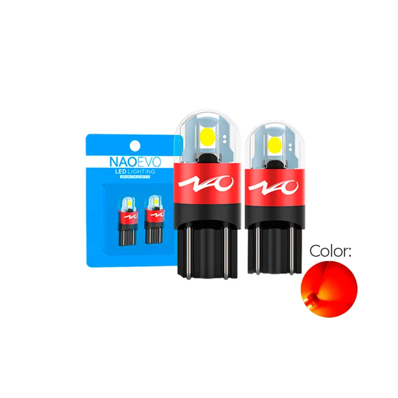 NAOEVO - Led T10 W5W Lágrima Rojo 400LM NAOEVO