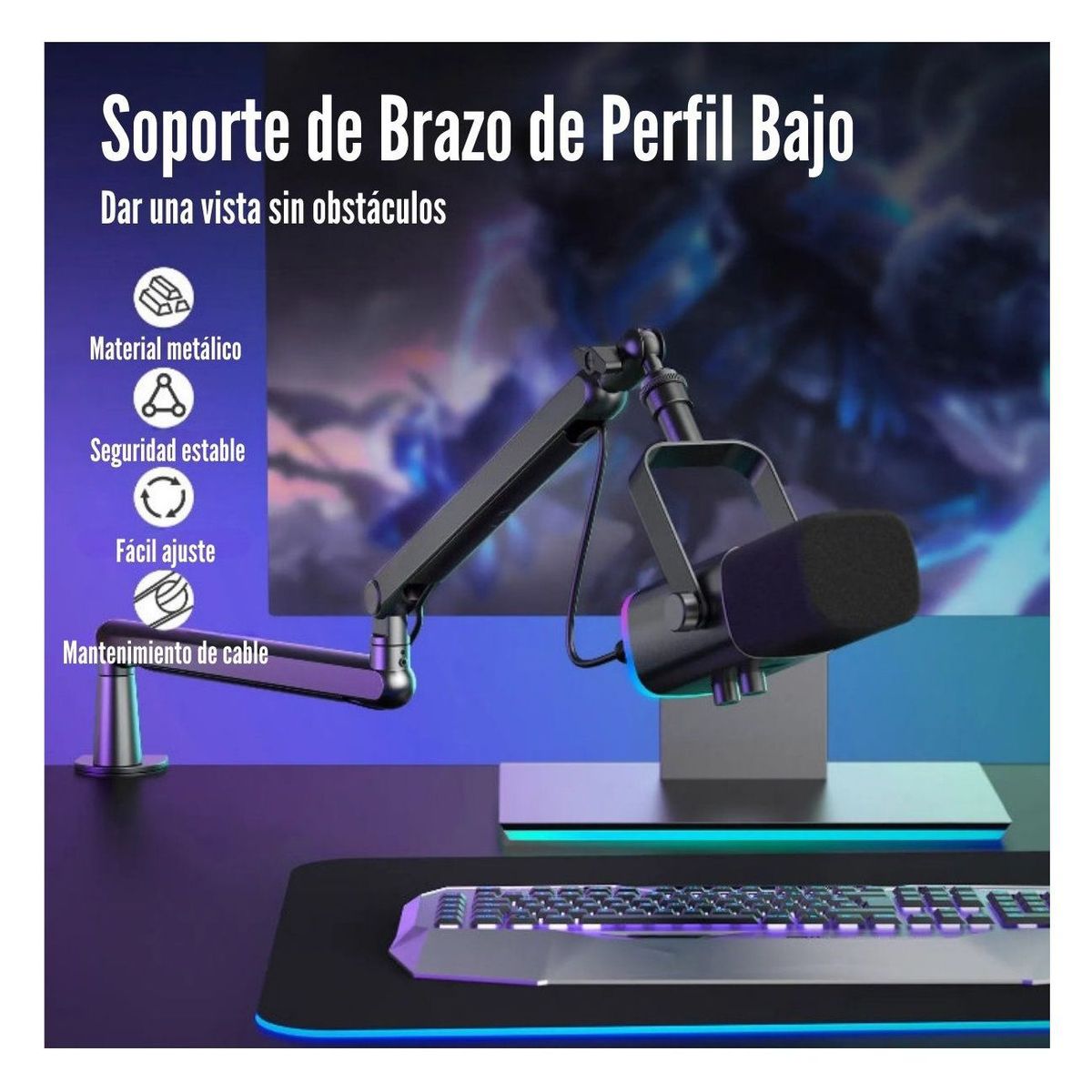 FIFINE - Fifine - Brazo para Micrófono BM88 Premium Boom - Negro