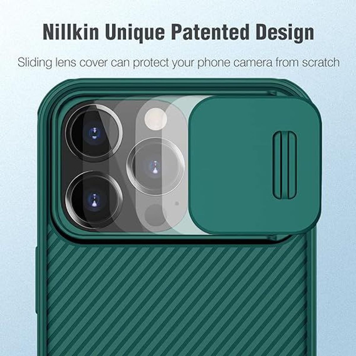 NILLKIN - Funda  Nillkin CamShield iPhone 15 Pro Max /Cubierta de Cámara - Verde