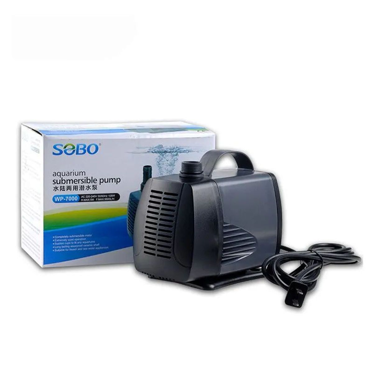 GENERICO - BOMBA SUMERGIBLE SOBO WP7000 PECERA  HIDROPONÍA CASCADA