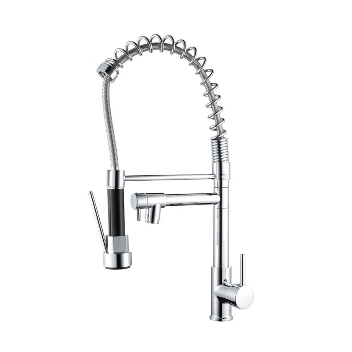 IMPORTADO MC - MEZCLADORA DE COCINA CON DOBLE SALIDA RESORTE CROMADO