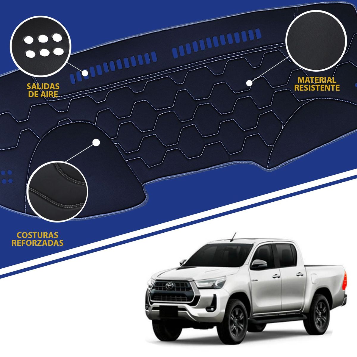 TECGO - PROTECTOR TABLERO TIPO TOYOTA VIGO 2016-2020 CON COCOS