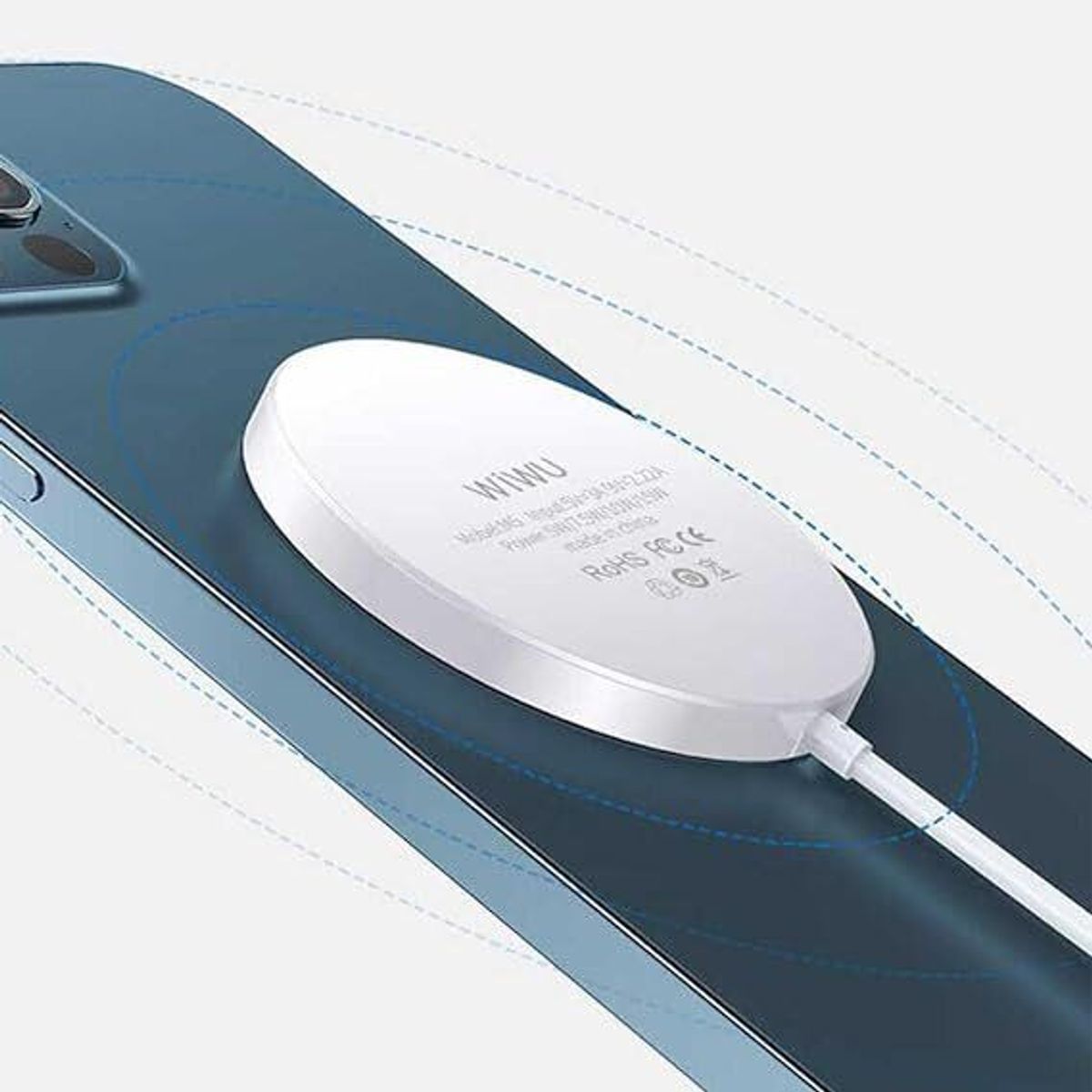 WIWU - Charger MagSafe para iPhone 12 /15W, BLANCO