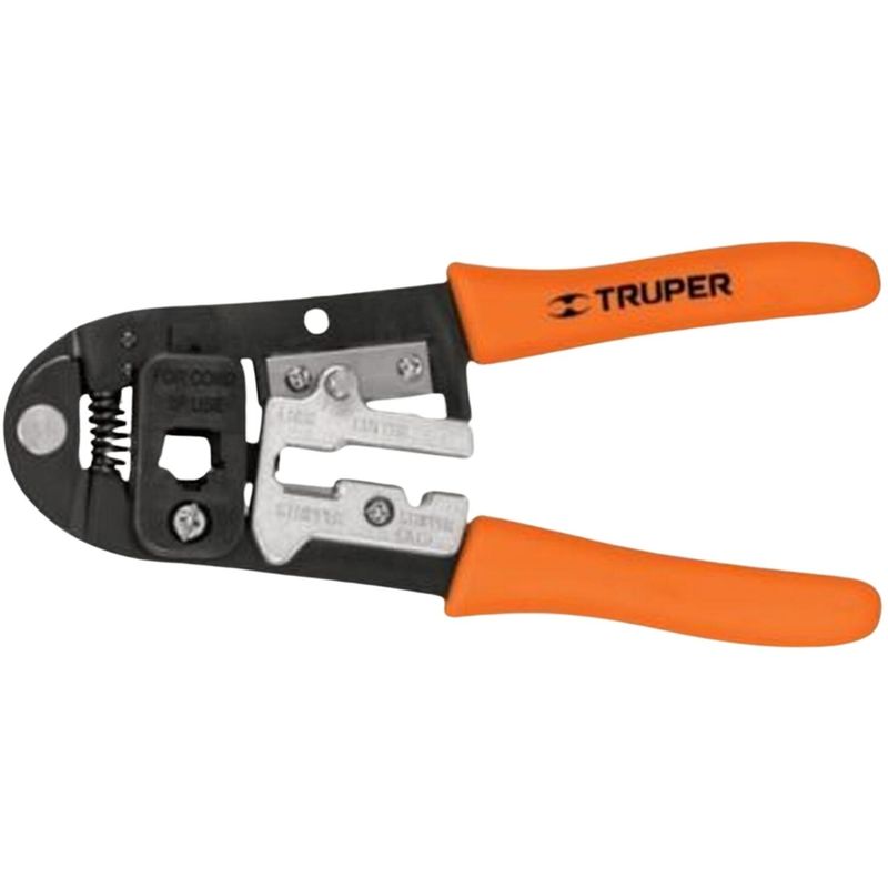 TRUPER - Crimpeador Ponchadora Rj45 Cable De Red 8P 8 contactos TRUPER