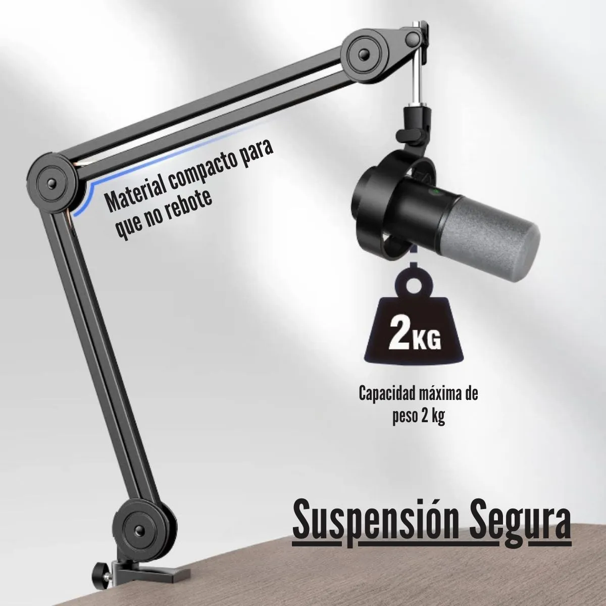 FIFINE - Fifine - Brazo para Micrófono BM63 Premium Boom - Negro
