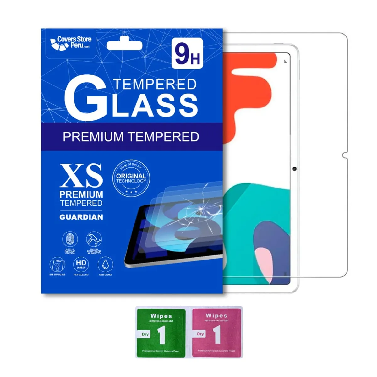 GENERICO - Combo Funda de Huawei MediaPad T5 10.1" 360° Azul + Mica Resistente