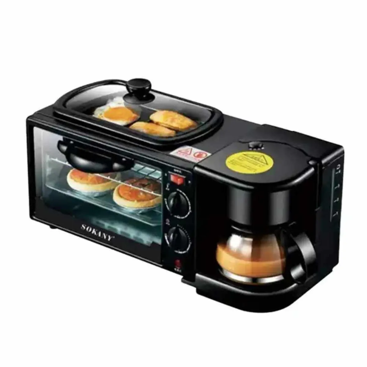 GENERICO - Horno Desayunero 3 en 1 Multifunción para Cocina Hogar