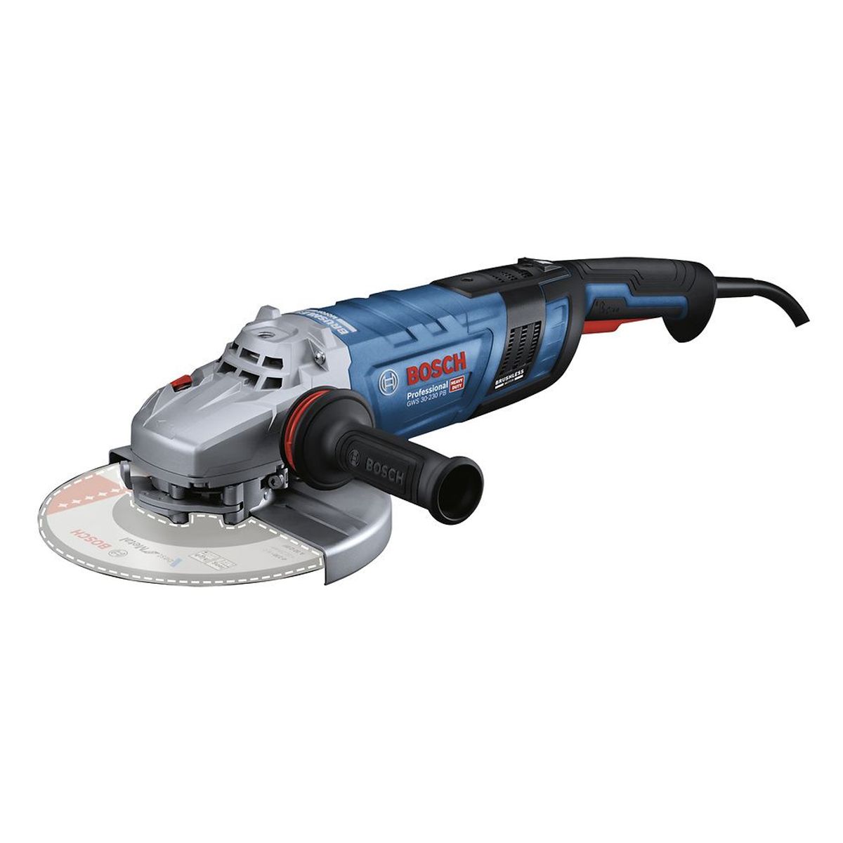 BOSCH - Amoladora angular Brushless Kick Back Control 9" 2800W GWS 30-230 PB