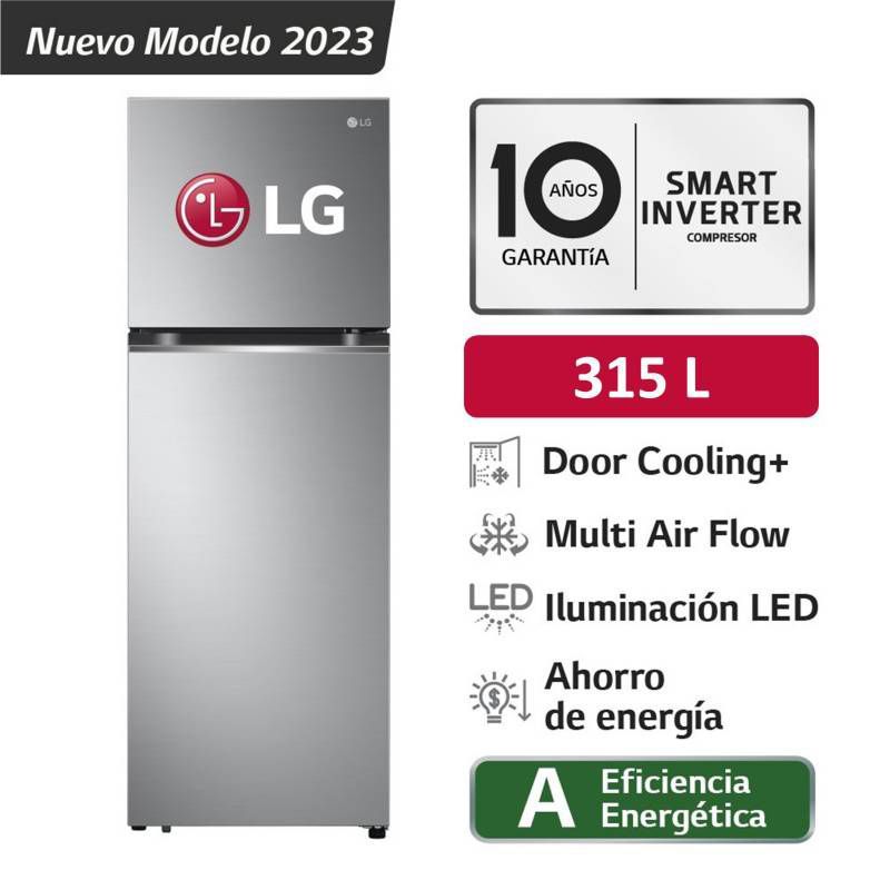 LG - REFRIGERADORA LG GT31BPP 315L DOOR COOLING TOP FREEZER PLATEADA