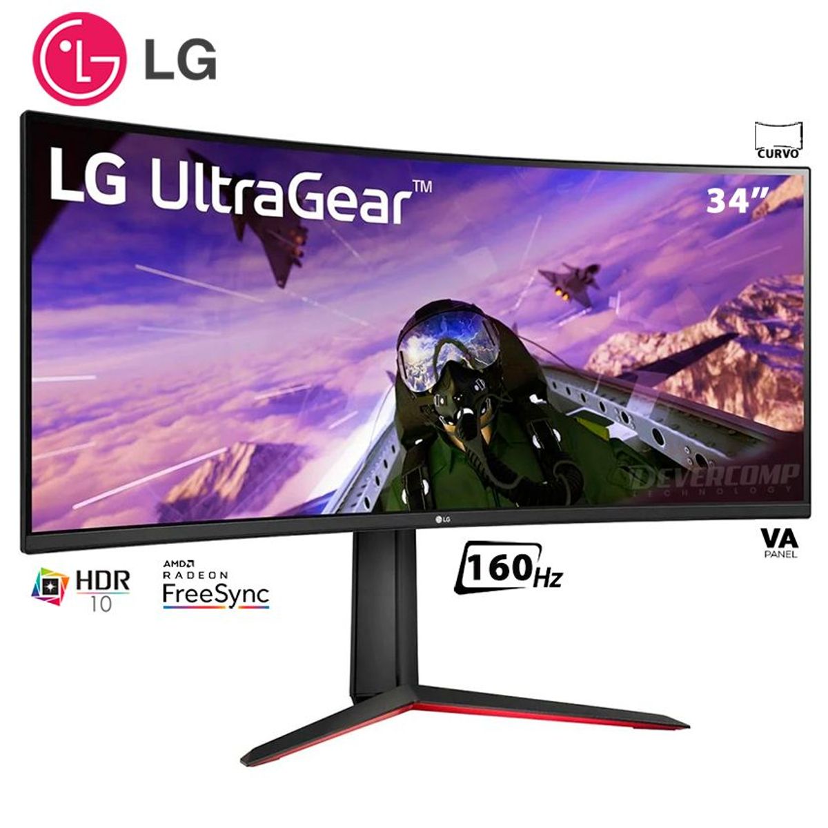 LG - Monitor LG UltraGear 34GP63A-B 34 VA WQHD 160Hz HDMI DP