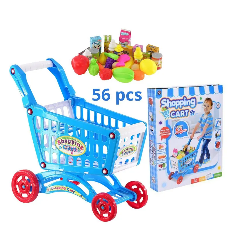 GENERICO - Juguete Carrito De Compras 56 Piezas Supermercado para Niños